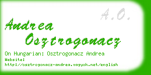 andrea osztrogonacz business card